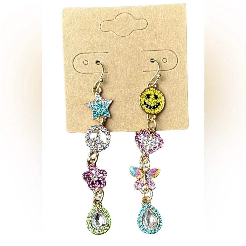 Fun Whimsical Dangle Pierced Earrings With All Things To Make You Smile - Picture 3 of 11